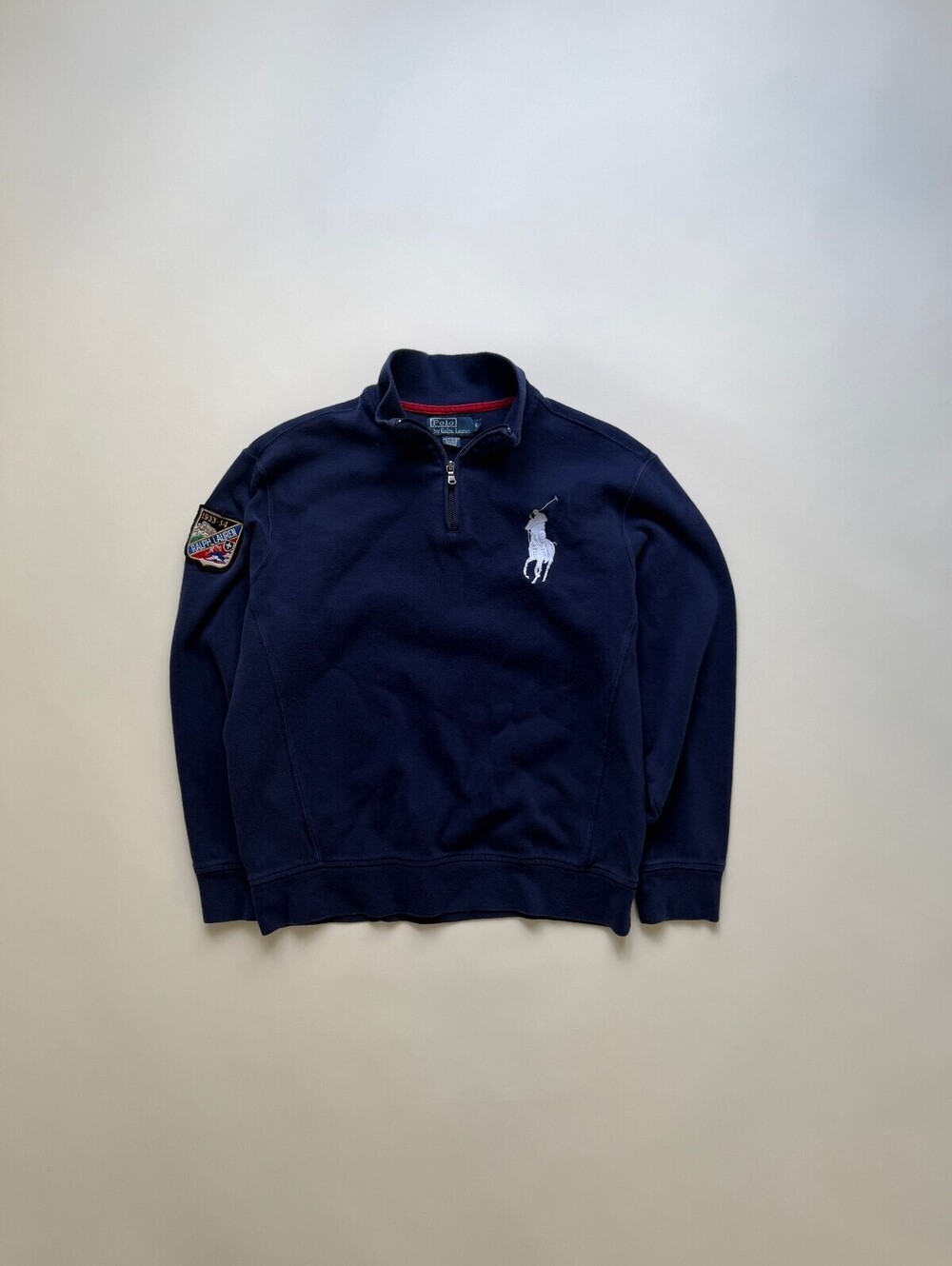 Vintage 90's Polo Ralph Lauren Ski Big Pony Quarter-zip sweater